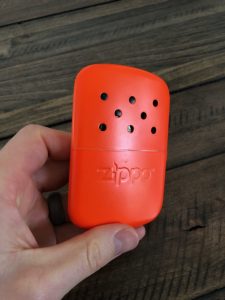 I use my zippo hand warmer when hunting in cold weather