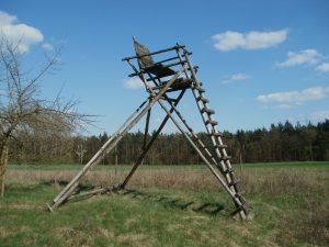 Cool old school tripod deer stand