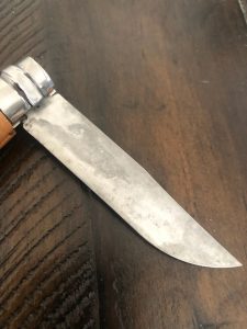 Carbon blade before patina