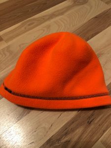 Blaze orange hunting beanie