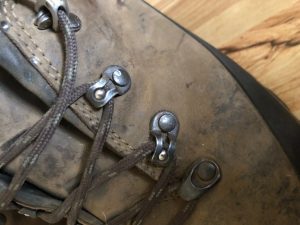 Lacing system on Lowa mountain hunting boots