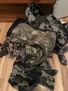 leaving hunting clothes messy is a good way to get your wife to hate hunting